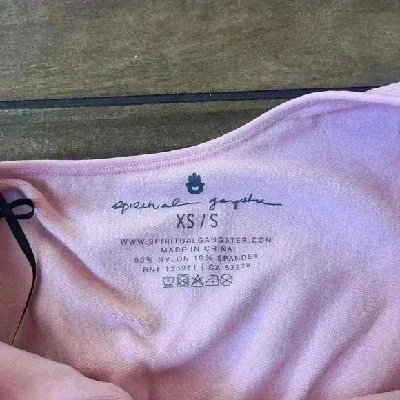 NWT SPIRITUAL GANGSTER LUNA ONE SHOULDER SEAMLESS TANK - PEONY Xs/s - Picture 5 of 5